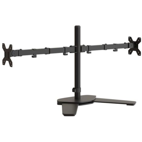 Dual Monitor Stand Black Steel VESA 75/100 mm vidaXL