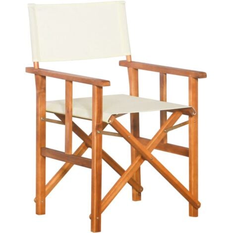 vidaXL Director's Chair Solid Acacia Wood - Brown