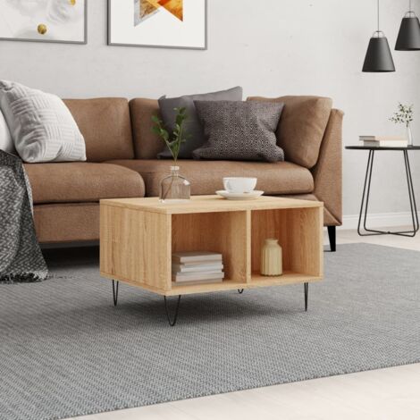 Coffee Table Sonoma Oak 60x50x36.5 cm Engineered Wood vidaXL