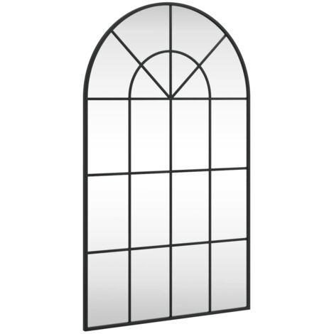 Wall Mirror Black 60x100 cm Arch Iron vidaXL