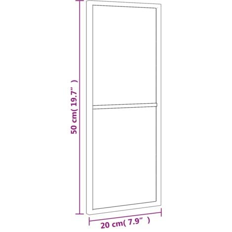 Wall Mirror Black 20x50 cm Rectangle Iron vidaXL