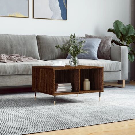 Coffee Table Brown Oak 60x50x36.5 cm Engineered Wood vidaXL