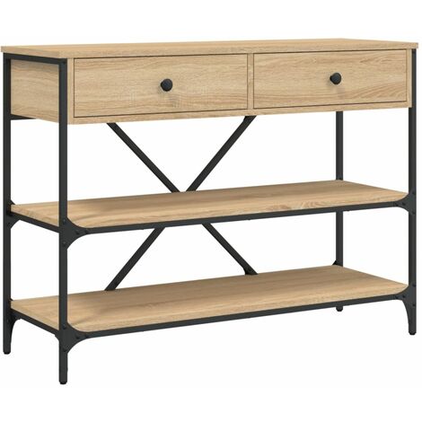 Console Table with Drawers and Shelves Sonoma Oak Engineered Wood vidaXL