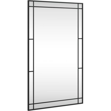 Wall Mirror Black 60x100 cm Rectangle Iron vidaXL
