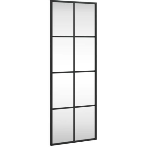 Wall Mirror Black 30x80 cm Rectangle Iron vidaXL