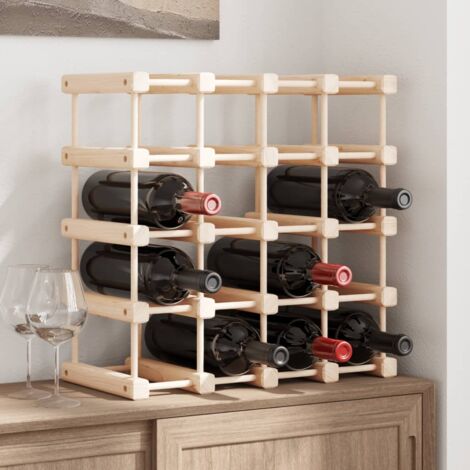 Wine Rack for 20 Bottles 46.5x23x46.5 cm Solid Wood Pine vidaXL