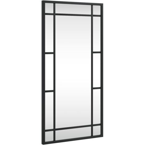 Wall Mirror Black 30x60 cm Rectangle Iron vidaXL