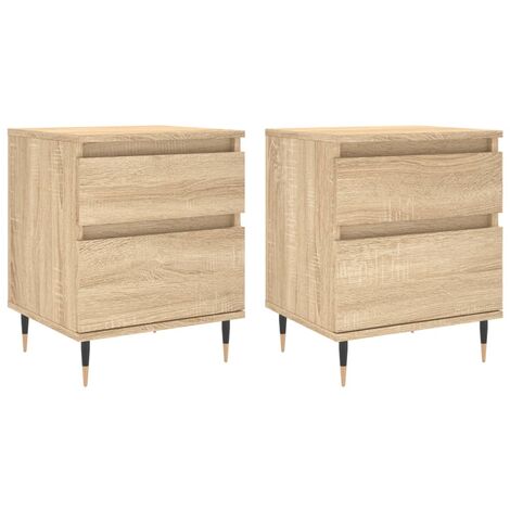 Bedside Cabinets 2 pcs Sonoma Oak 40x35x50 cm Engineered Wood vidaXL