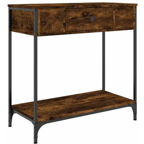Console Table Smoked Oak 75x34.5x75 cm Engineered Wood vidaXL