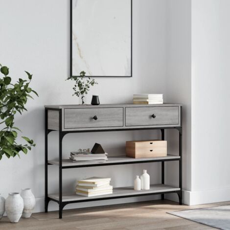 Console Table Grey Sonoma 100x25x75 cm Engineered Wood vidaXL
