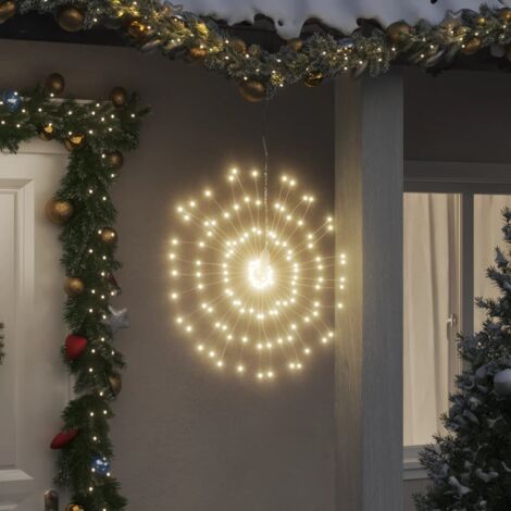 Christmas Starburst Lights 140 LEDs 8 pcs Warm White 17 cm vidaXL