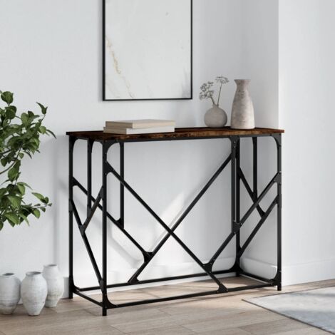 Console Table Smoked Oak 100x40x80 cm Engineered Wood vidaXL (1/5)