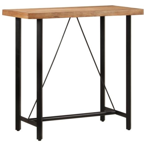 Bar Table 110x55x107 cm Solid Wood Acacia and Iron vidaXL