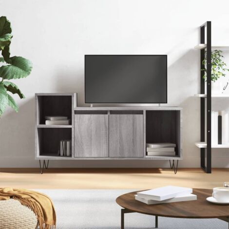 TV Cabinet Grey Sonoma 100x35x55 cm Engineered Wood vidaXL (1/5)