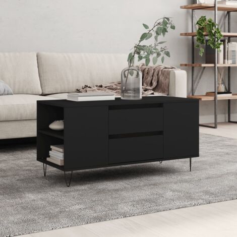 Coffee Table Black 102x44.5x50 cm Engineered Wood vidaXL (1/5)