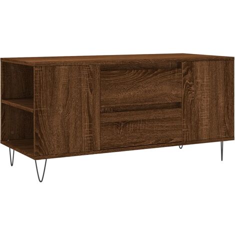 Coffee Table Brown Oak 102x44.5x50 cm Engineered Wood vidaXL (1/5)