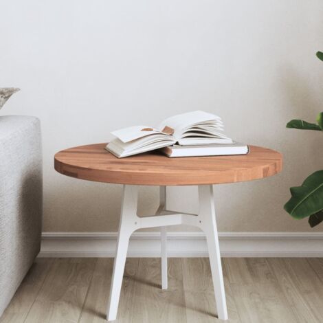 Table Top Ø50x2.5 cm Round Solid Wood Beech vidaXL (1/5)