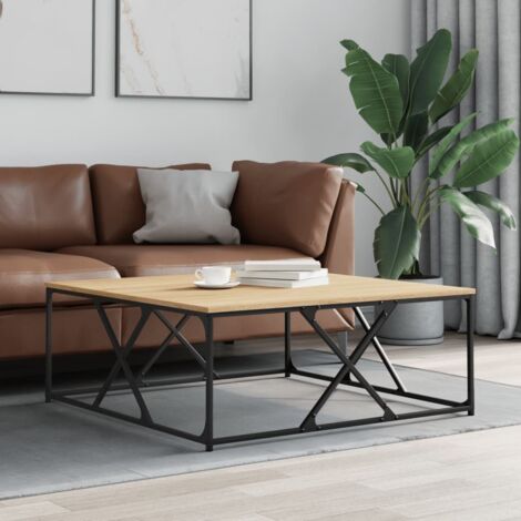 Coffee Table Sonoma Oak 100x100x40 cm Engineered Wood vidaXL