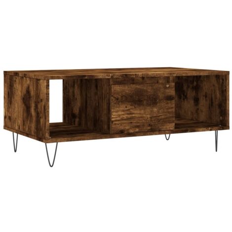 Coffee Table Smoked Oak 90x50x36.5 cm Engineered Wood vidaXL (1/5)