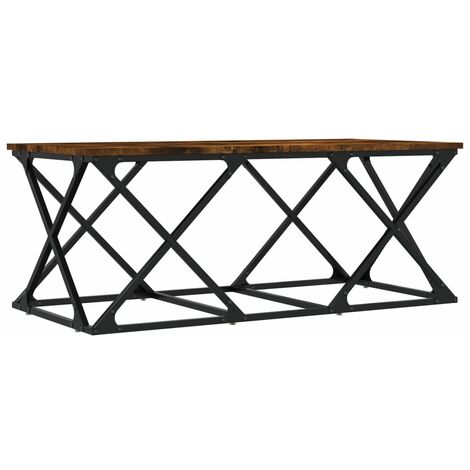 Coffee Table Smoked Oak 100x49x40 cm Engineered Wood vidaXL