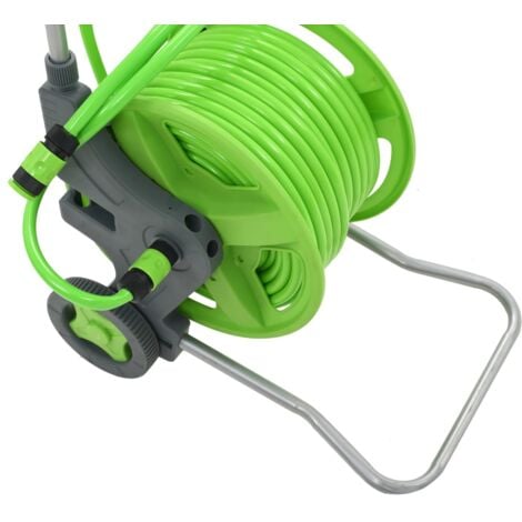 AREBOS Hose Pipe Reel 20 m Swivel Hose Reel Wall Hose Box with