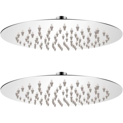 Rain Shower Head 2 pcs Stainless Steel Ø 20 cm vidaXL
