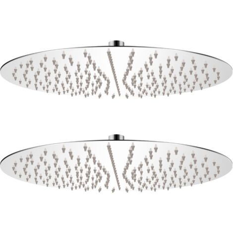Rain Shower Head 2 pcs Stainless Steel Ø 40 cm vidaXL