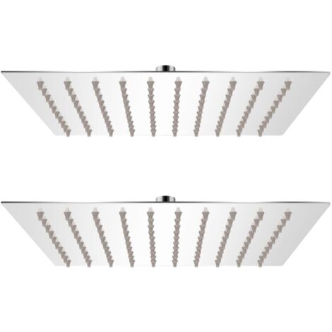 Rain Shower Head 2 pcs Stainless Steel 20x20 cm vidaXL