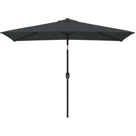 Garden Parasol with Metal Pole 300x200 cm Anthracite vidaXL