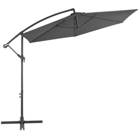 Cantilever Garden Parasol with Aluminium Pole 300 cm Anthracite vidaXL
