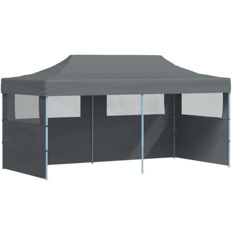 Folding Pop-up Partytent with Sidewalls 3x6 m Anthracite vidaXL