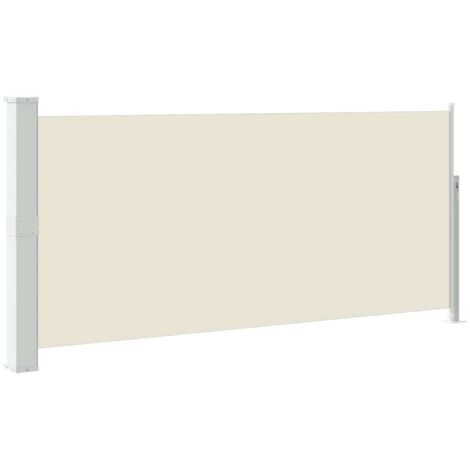 Retractable Side Awning 140 x 300 cm Cream vidaXL