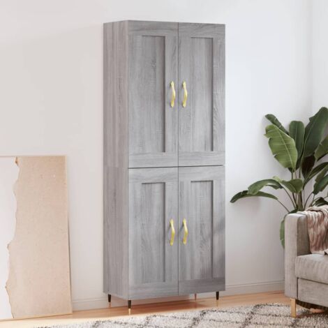 Highboard Grey Sonoma 69.5x34x180 cm Engineered Wood vidaXL (1/5)
