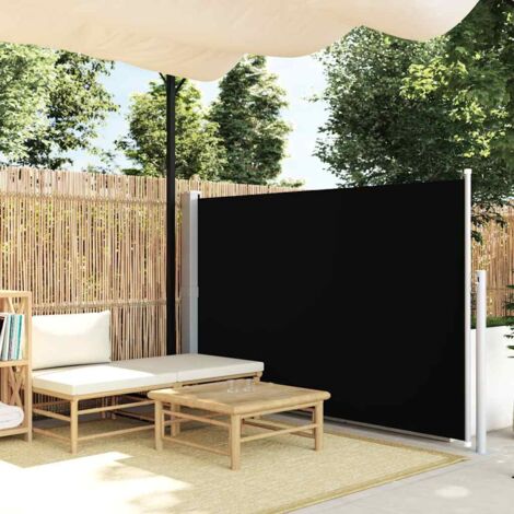 Retractable Side Awning 140 x 300 cm Black vidaXL