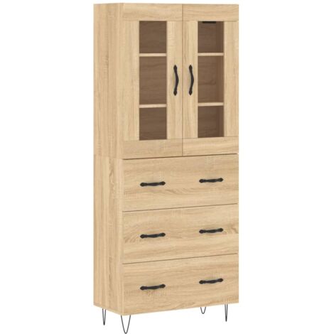 Highboard Sonoma Oak 69.5x34x180 cm Engineered Wood vidaXL (1/5)