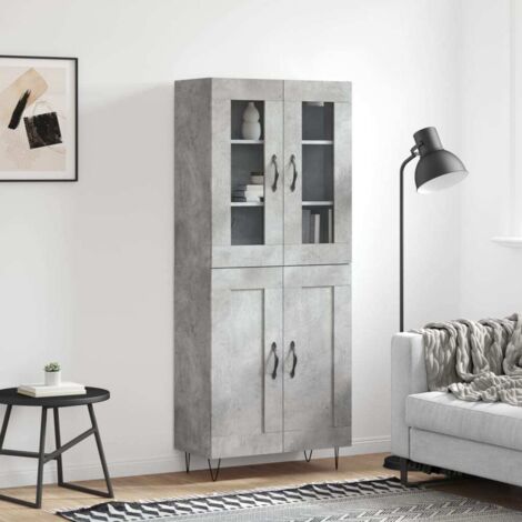 Highboard Concrete Grey 69.5x34x180 cm Engineered Wood vidaXL (1/5)