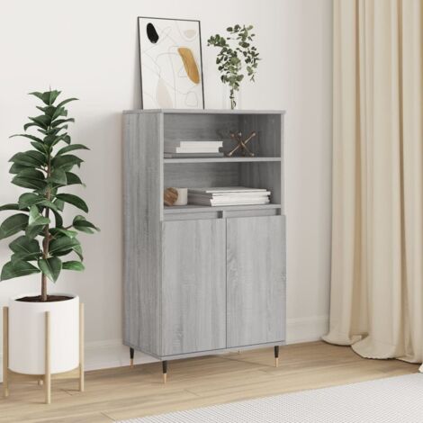 Highboard Grey Sonoma 60x36x110 cm Engineered Wood vidaXL (1/5)