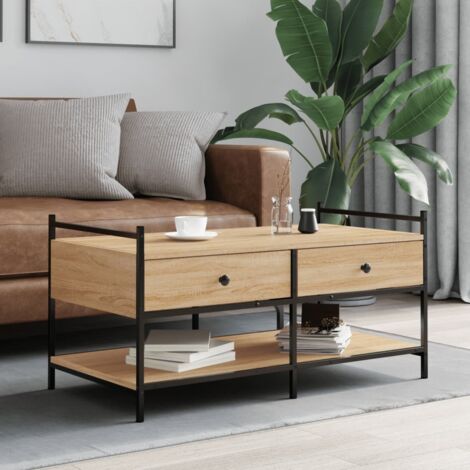 Coffee Table Sonoma Oak 99x50x50 cm Engineered Wood vidaXL (1/5)