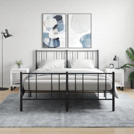 Bedside Cabinets 2 pcs High Gloss White 40x35x50 cm Engineered Wood vidaXL (1/5)