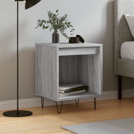 Bedside Cabinet Grey Sonoma 40x35x50 cm Engineered Wood vidaXL (1/5)