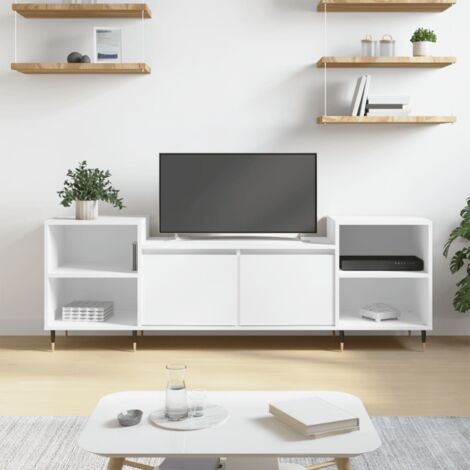 TV Cabinet White 160x35x55 cm Engineered Wood vidaXL (1/5)