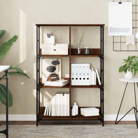 Bookshelf Brown Oak 78.5x33x117.5 cm Engineered Wood vidaXL (1/5)