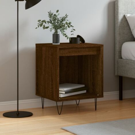 Bedside Cabinet Brown Oak 40x35x50 cm Engineered Wood vidaXL (1/5)