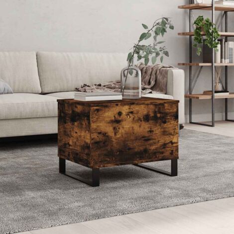 Coffee Table Smoked Oak 60x44.5x45 cm Engineered Wood vidaXL (1/5)