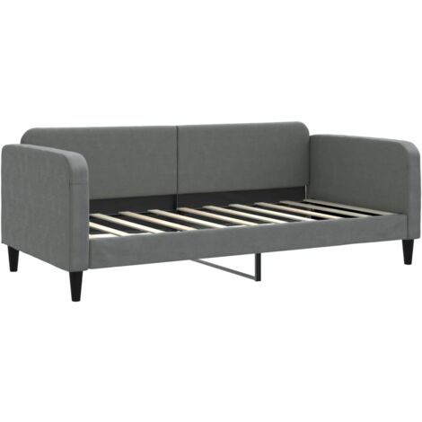 Day Bed without Mattress Dark Grey 90x190 cm Single Fabric vidaXL