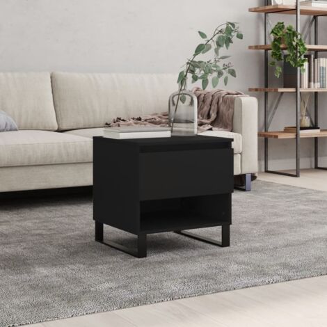 Coffee Table Black 50x46x50 cm Engineered Wood vidaXL