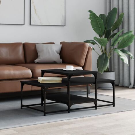 Coffee Table Black 102x60x45 cm Engineered Wood vidaXL (1/5)
