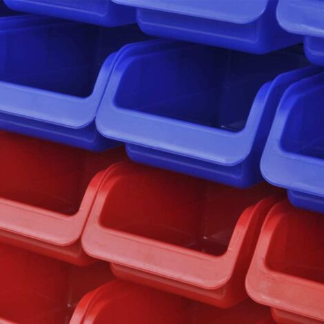 2 pcs Blue & Red Wall Mounted Garage Tool Organiser vidaXL