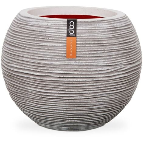 Vase Nature Rib Ball 40x32 cm Ivory KOFI270 Capi