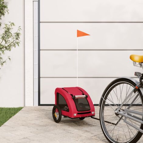 Pet Bike Trailer Red Oxford Fabric and Iron vidaXL